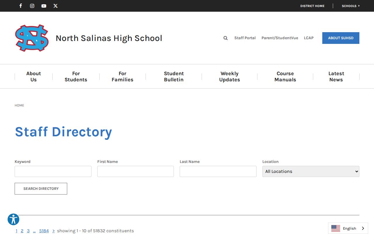 Salinas people directories SUHSD name and location filters